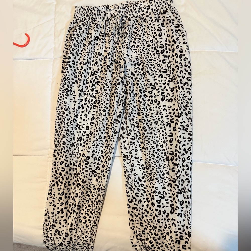 Leopard print joggers